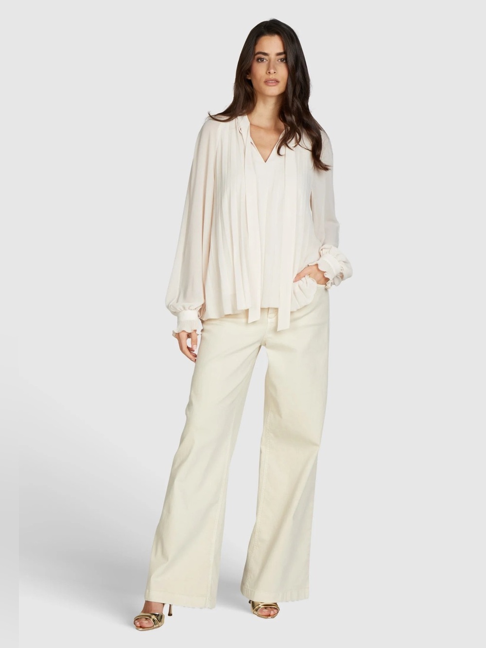 MARC AUREL PLEATED BLOUSE